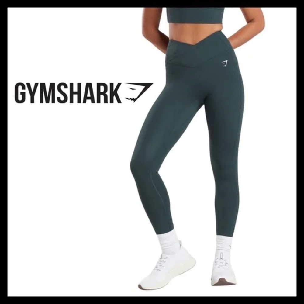 Gymshark V-Front High-Waist Leggings in Dark Teal